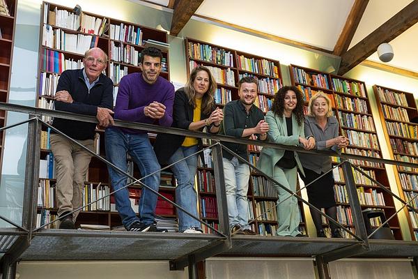 Van links naar rechts: Michael Boogaerdt, Youssef Rahman, Marjolein Moorman, Ralph Peters, Horia Boutahar en Anne Rube.